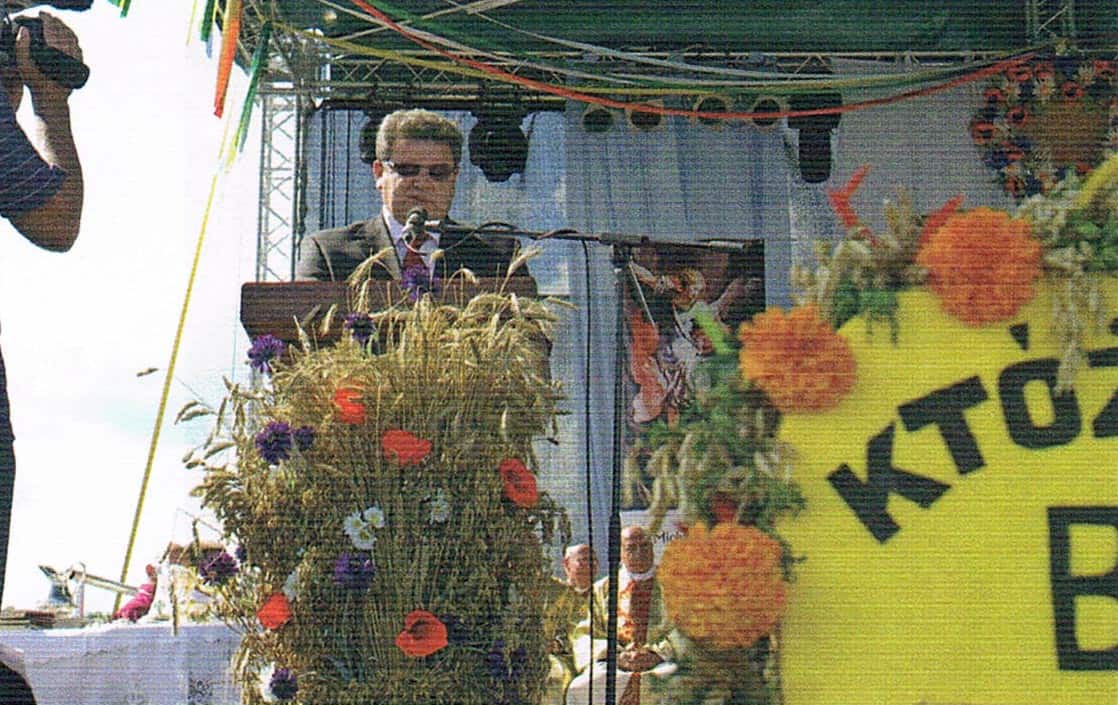 Marszałek Województwa Podkarpackiego Zygmunt Cholewiński na Dożynkach wojewódzkich w Giedlarowej 30.08.2009 r.