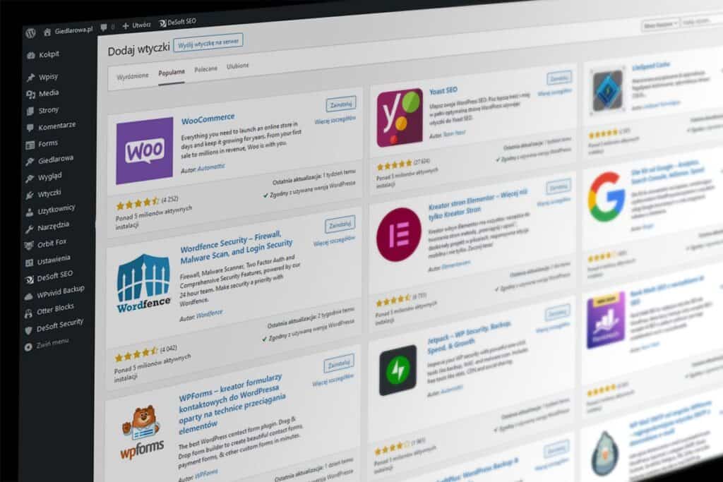 Strony internetowe WordPress