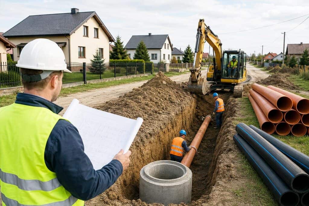 Nowe odcinki kanalizacji i wodociągu w Giedlarowej