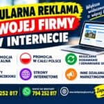 Polska reklama usług promocji firm w Internecie, ikony ogłoszeń, Facebooka, stron internetowych. Kontakt telefoniczny/WhatsApp.